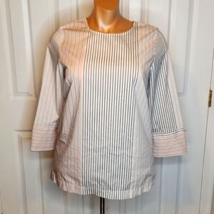 Liz Claiborne Studio Rose Quartz Vertical Stripe Tunic Top Blouse Women’s XL